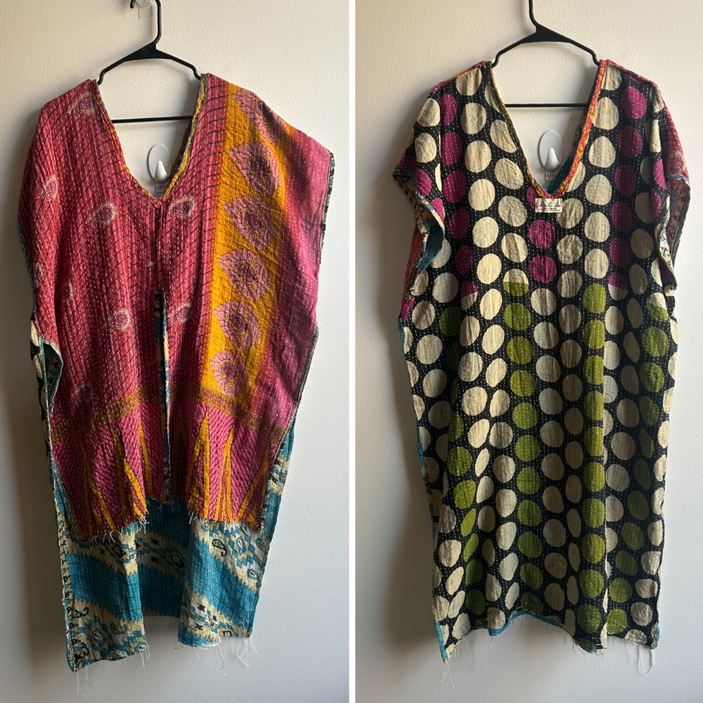 Boho V-Neck Turquoise Patterned Women’s Top - Picture 2 of 3